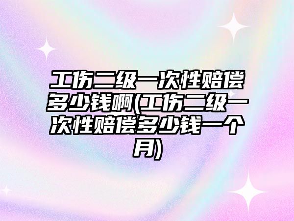 工傷二級一次性賠償多少錢啊(工傷二級一次性賠償多少錢一個月)