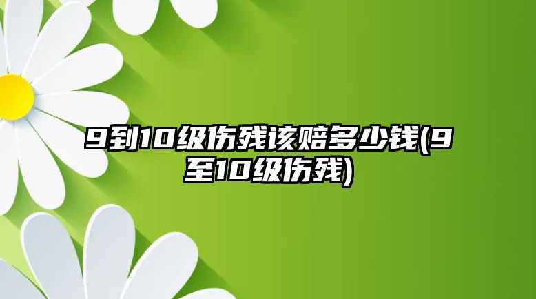 9到10級傷殘該賠多少錢(9至10級傷殘)