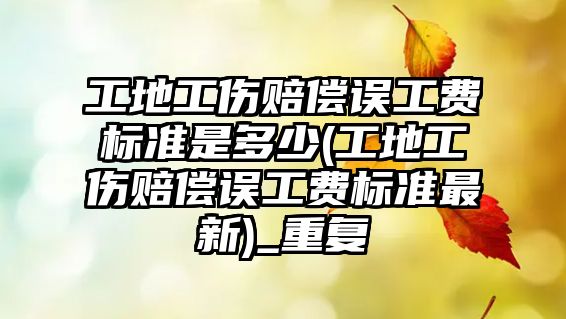 工地工傷賠償誤工費標準是多少(工地工傷賠償誤工費標準最新)_重復