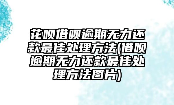 花唄借唄逾期無力還款最佳處理方法(借唄逾期無力還款最佳處理方法圖片)