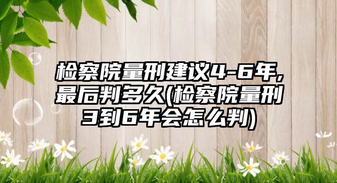 檢察院量刑建議4-6年,最后判多久(檢察院量刑3到6年會怎么判)