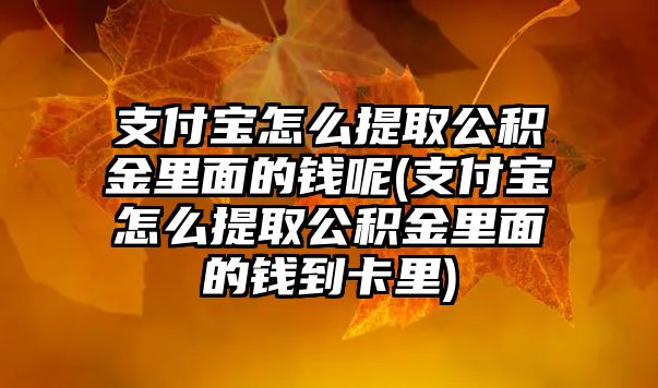 支付寶怎么提取公積金里面的錢呢(支付寶怎么提取公積金里面的錢到卡里)