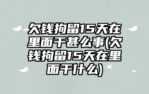 欠錢拘留15天在里面干甚么事(欠錢拘留15天在里面干什么)