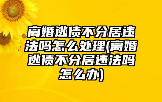 離婚逃債不分居違法嗎怎么處理(離婚逃債不分居違法嗎怎么辦)