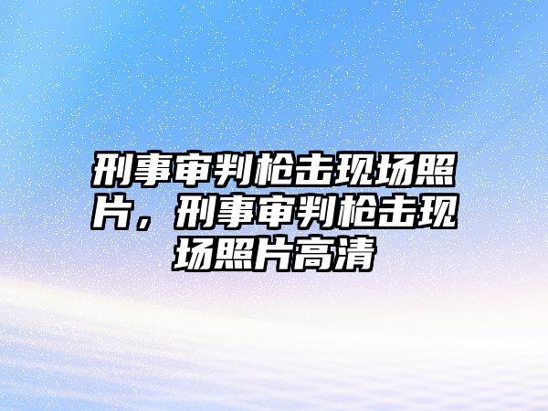 刑事審判槍擊現場照片，刑事審判槍擊現場照片高清