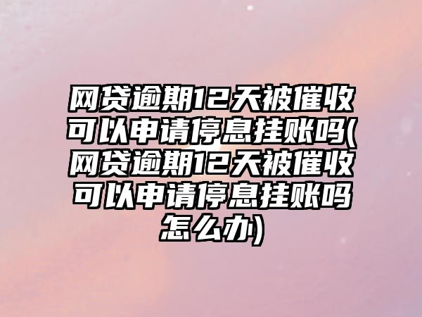 網貸逾期12天被催收可以申請停息掛賬嗎(網貸逾期12天被催收可以申請停息掛賬嗎怎么辦)