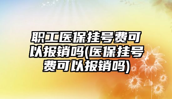 職工醫保掛號費可以報銷嗎(醫保掛號費可以報銷嗎)