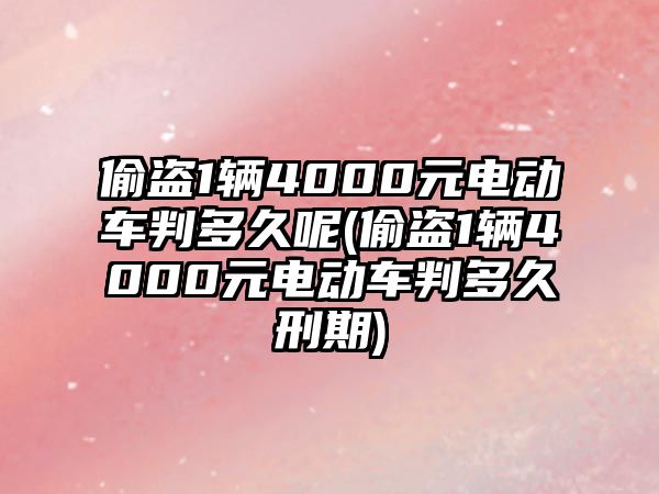 偷盜1輛4000元電動車判多久呢(偷盜1輛4000元電動車判多久刑期)