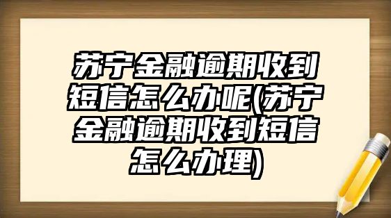 蘇寧金融逾期收到短信怎么辦呢(蘇寧金融逾期收到短信怎么辦理)