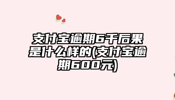 支付寶逾期6千后果是什么樣的(支付寶逾期600元)