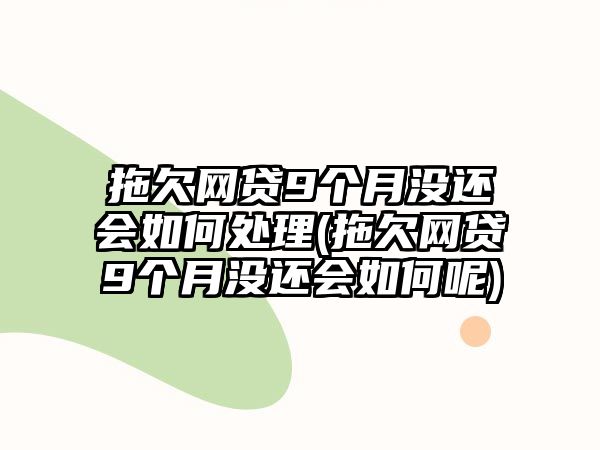 拖欠網(wǎng)貸9個(gè)月沒還會(huì)如何處理(拖欠網(wǎng)貸9個(gè)月沒還會(huì)如何呢)