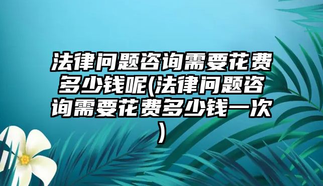 法律問題咨詢需要花費多少錢呢(法律問題咨詢需要花費多少錢一次)