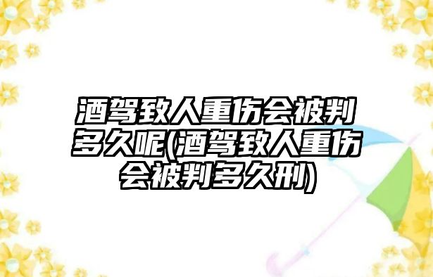 酒駕致人重傷會(huì)被判多久呢(酒駕致人重傷會(huì)被判多久刑)