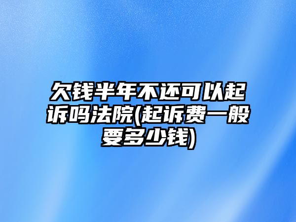 欠錢半年不還可以起訴嗎法院(起訴費一般要多少錢)