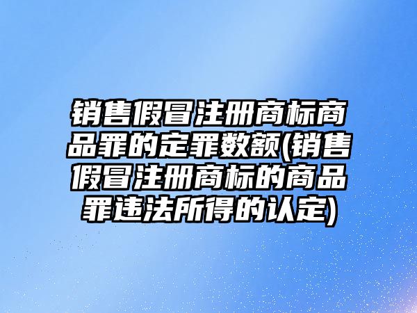 銷售假冒注冊商標商品罪的定罪數額(銷售假冒注冊商標的商品罪違法所得的認定)