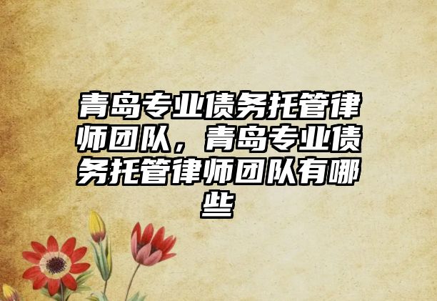 青島專業債務托管律師團隊，青島專業債務托管律師團隊有哪些