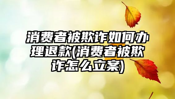 消費者被欺詐如何辦理退款(消費者被欺詐怎么立案)