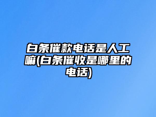 白條催款電話是人工嘛(白條催收是哪里的電話)