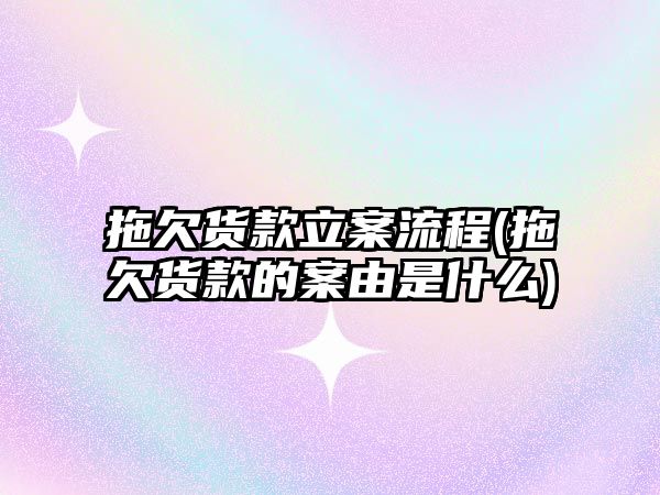 拖欠貨款立案流程(拖欠貨款的案由是什么)