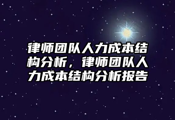 律師團隊人力成本結構分析，律師團隊人力成本結構分析報告