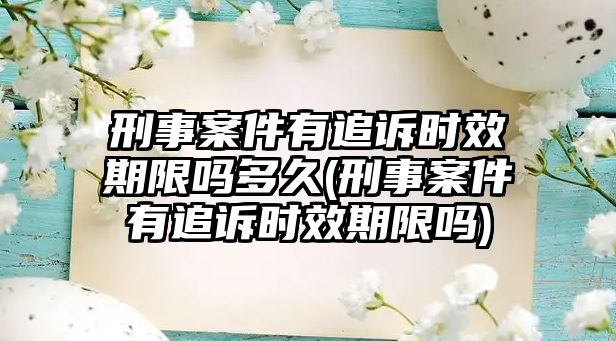 刑事案件有追訴時效期限嗎多久(刑事案件有追訴時效期限嗎)