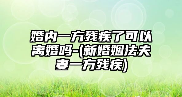 婚內一方殘疾了可以離婚嗎-(新婚姻法夫妻一方殘疾)