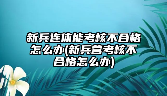 新兵連體能考核不合格怎么辦(新兵營考核不合格怎么辦)