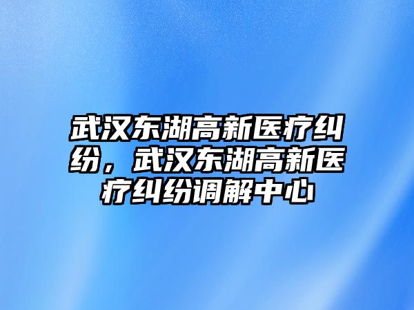 武漢東湖高新醫(yī)療糾紛，武漢東湖高新醫(yī)療糾紛調(diào)解中心