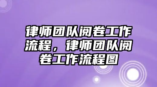 律師團(tuán)隊(duì)閱卷工作流程，律師團(tuán)隊(duì)閱卷工作流程圖