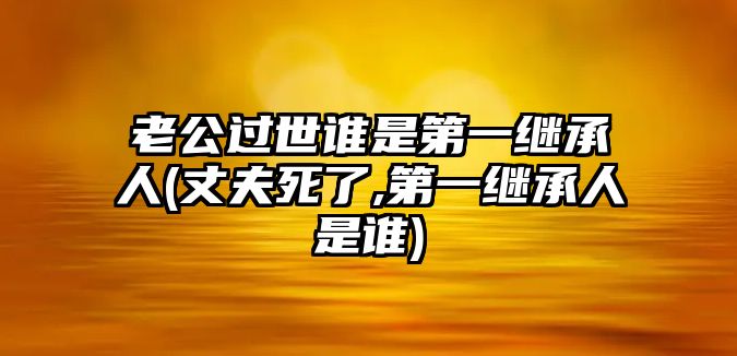 老公過世誰是第一繼承人(丈夫死了,第一繼承人是誰)