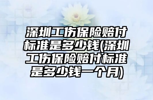 深圳工傷保險賠付標準是多少錢(深圳工傷保險賠付標準是多少錢一個月)