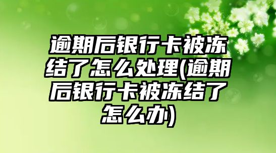 逾期后銀行卡被凍結(jié)了怎么處理(逾期后銀行卡被凍結(jié)了怎么辦)