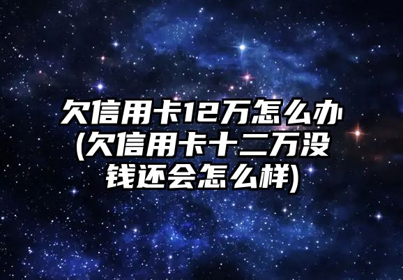 欠信用卡12萬怎么辦(欠信用卡十二萬沒錢還會怎么樣)