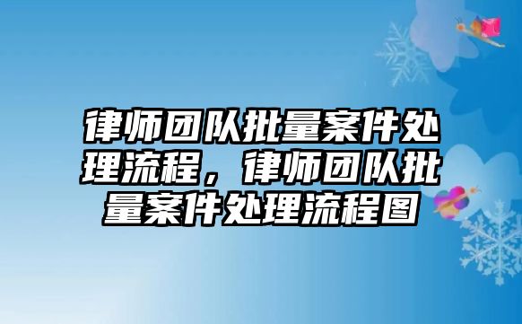 律師團隊批量案件處理流程，律師團隊批量案件處理流程圖