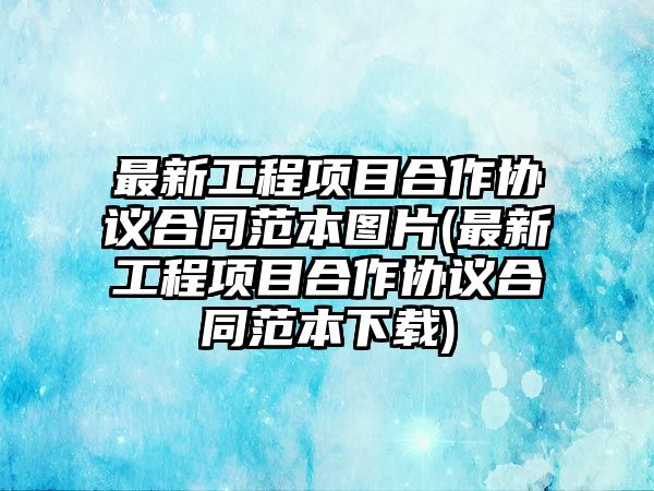 最新工程項目合作協議合同范本圖片(最新工程項目合作協議合同范本下載)