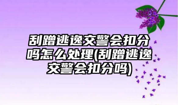 刮蹭逃逸交警會扣分嗎怎么處理(刮蹭逃逸交警會扣分嗎)