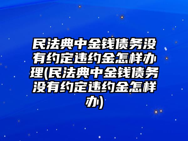 民法典中金錢債務沒有約定違約金怎樣辦理(民法典中金錢債務沒有約定違約金怎樣辦)