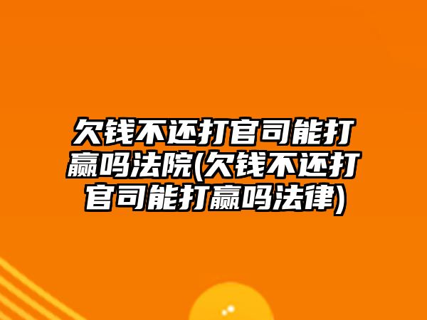 欠錢不還打官司能打贏嗎法院(欠錢不還打官司能打贏嗎法律)