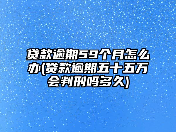 貸款逾期59個月怎么辦(貸款逾期五十五萬會判刑嗎多久)