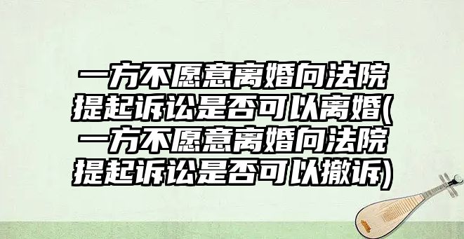 一方不愿意離婚向法院提起訴訟是否可以離婚(一方不愿意離婚向法院提起訴訟是否可以撤訴)