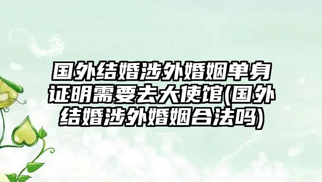 國外結婚涉外婚姻單身證明需要去大使館(國外結婚涉外婚姻合法嗎)