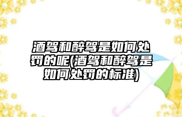 酒駕和醉駕是如何處罰的呢(酒駕和醉駕是如何處罰的標(biāo)準(zhǔn))