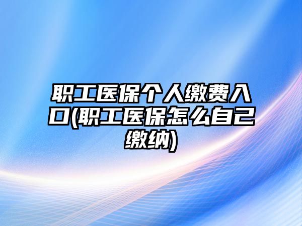 職工醫(yī)保個人繳費(fèi)入口(職工醫(yī)保怎么自己繳納)