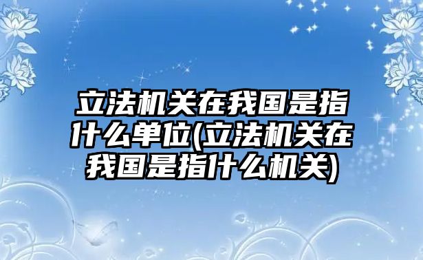 立法機關在我國是指什么單位(立法機關在我國是指什么機關)