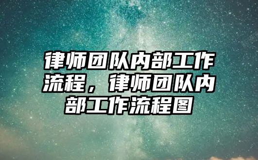 律師團(tuán)隊(duì)內(nèi)部工作流程，律師團(tuán)隊(duì)內(nèi)部工作流程圖