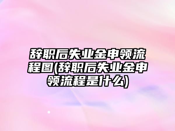 辭職后失業(yè)金申領流程圖(辭職后失業(yè)金申領流程是什么)