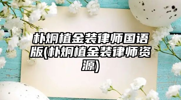 樸炯植金裝律師國語版(樸炯植金裝律師資源)