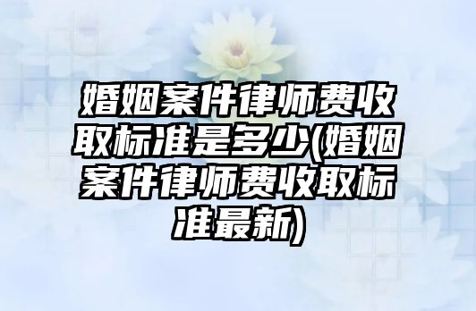 婚姻案件律師費收取標準是多少(婚姻案件律師費收取標準最新)