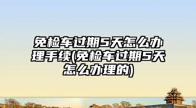 免檢車過期5天怎么辦理手續(免檢車過期5天怎么辦理的)