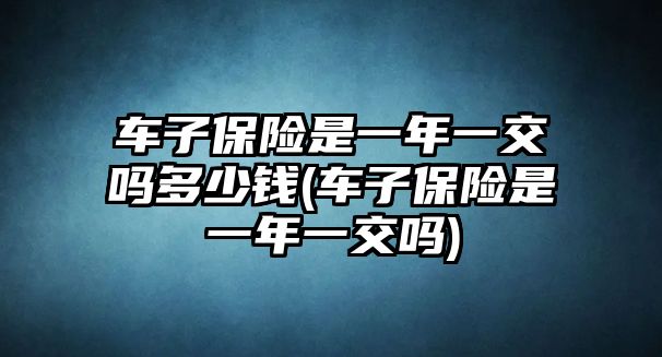 車子保險是一年一交嗎多少錢(車子保險是一年一交嗎)